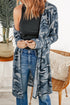 Print Colorblock Long Cardigan